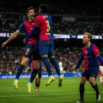 足坛悲喜一夜!巴萨9连胜,领先皇马3分,曼城逆转进4强,多特3-1-世界杯比赛-足球赛程网-今日足球